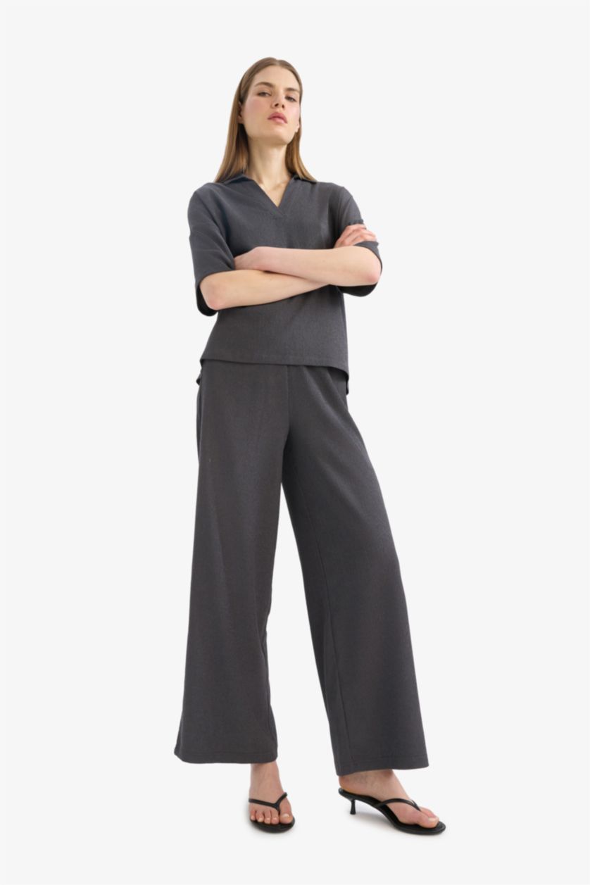 WOMAN Anthracite Wide Leg Trousers