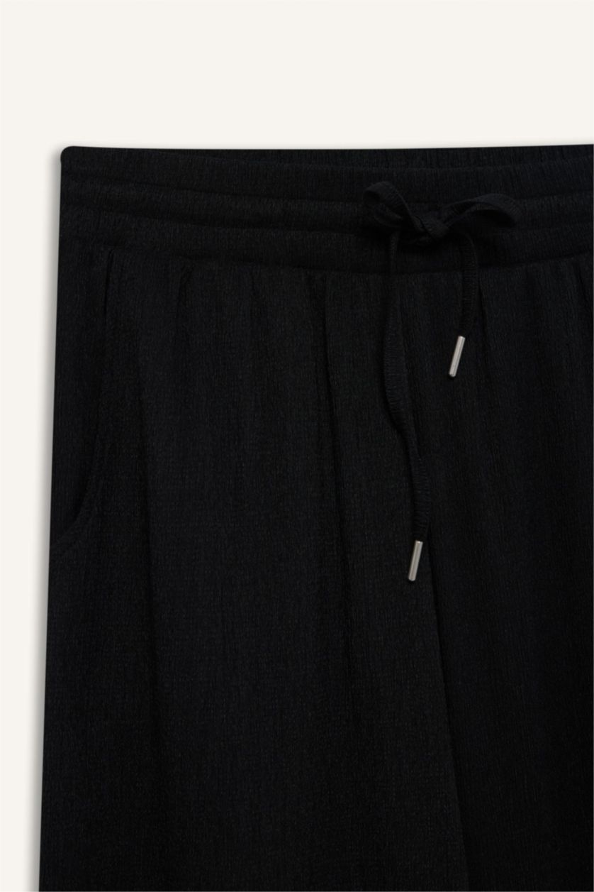 WOMAN Black Straight Fit Trousers