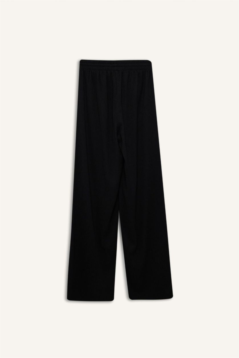 WOMAN Black Straight Fit Trousers
