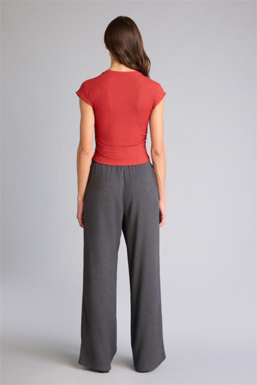 WOMAN Anthracite Straight Fit Trousers