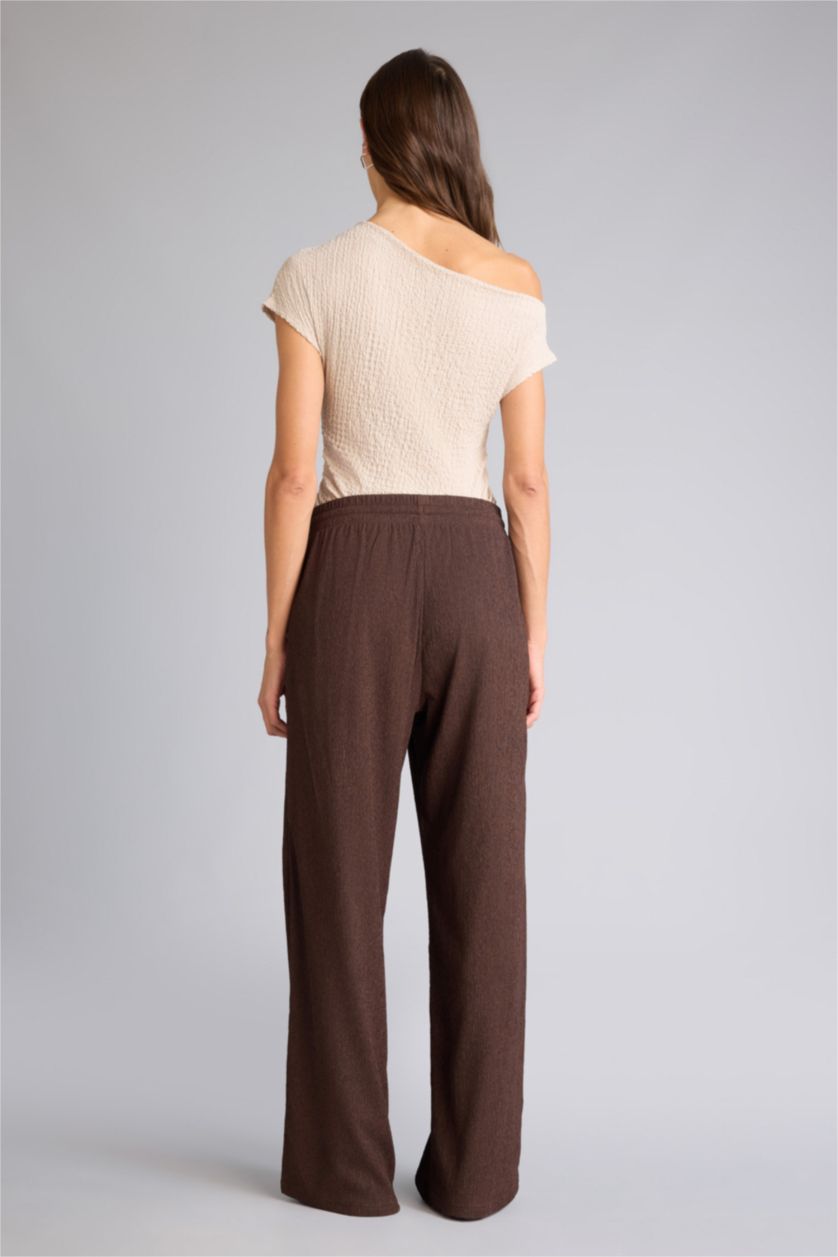 WOMAN Brown Straight Fit Trousers