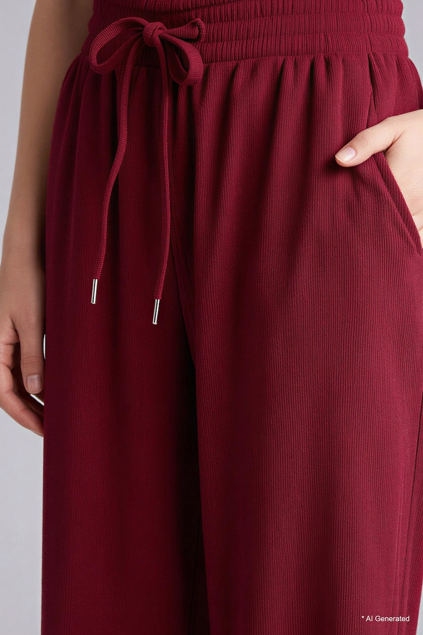 WOMAN Bordeaux Straight Fit Trousers