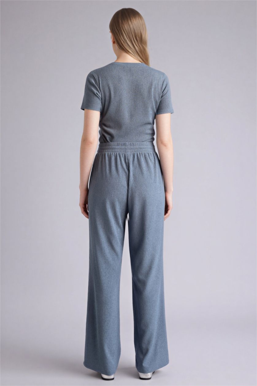 WOMAN Light Indigo Straight Fit Trousers