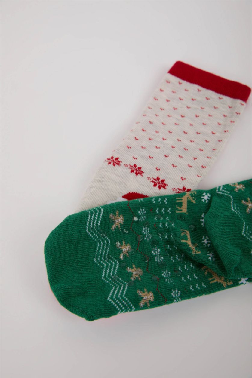 Baby Boy Karma Baby Boy Christmas Themed Seamless 2 Piece Cotton Long Socks