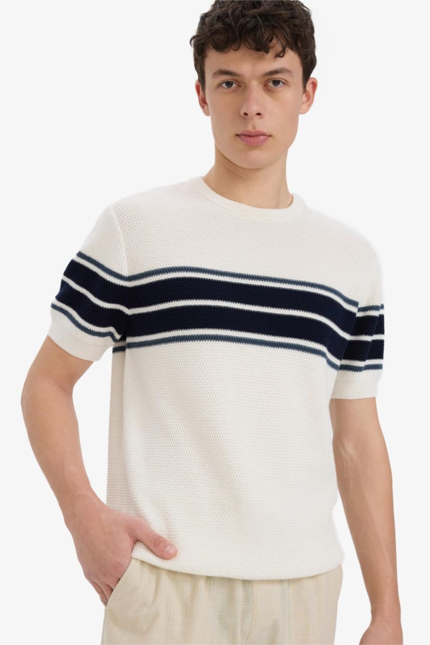 HOMME Écru T-shirt à manches courtes Coupe standard
