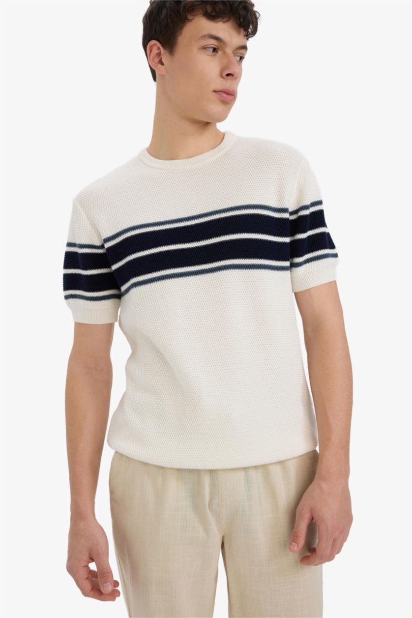 HOMME Écru T-shirt à manches courtes Coupe standard
