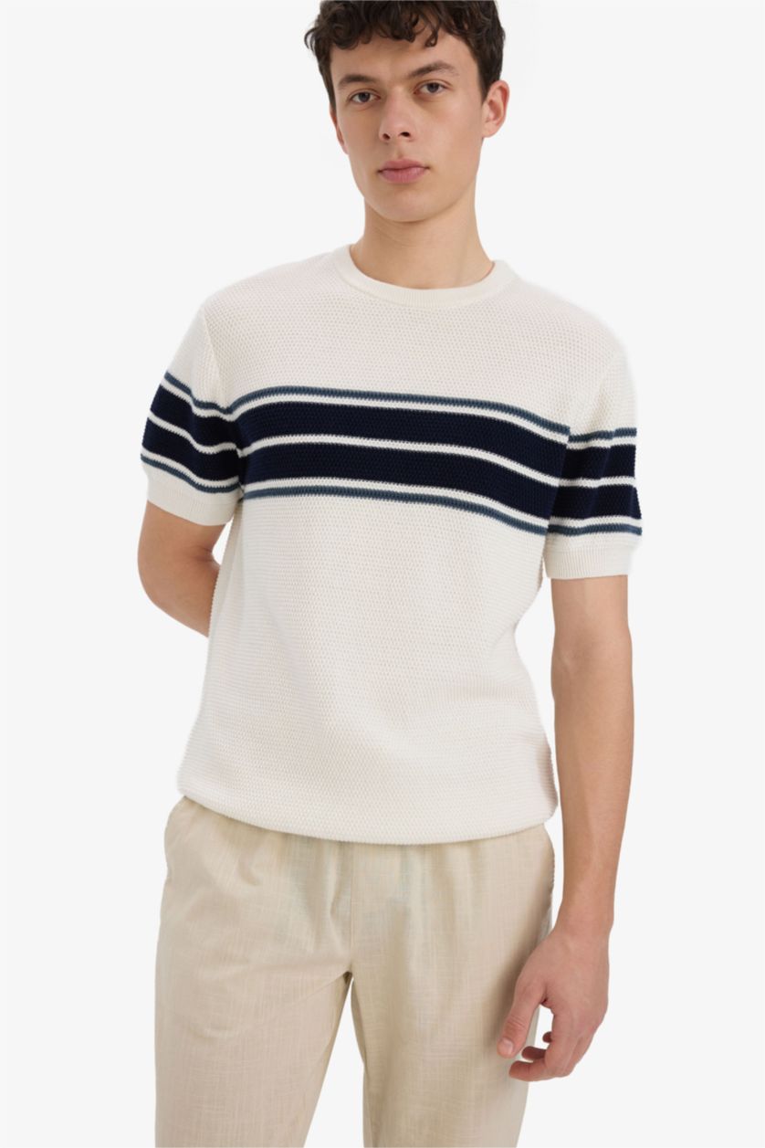 HOMME Écru T-shirt à manches courtes Coupe standard