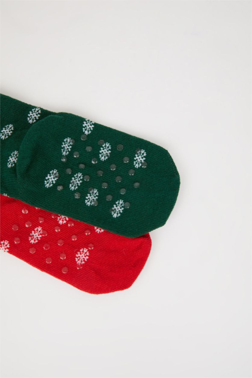 Baby Girls Karma Baby Girl Christmas Themed Seamless 2 Piece Cotton Long Socks