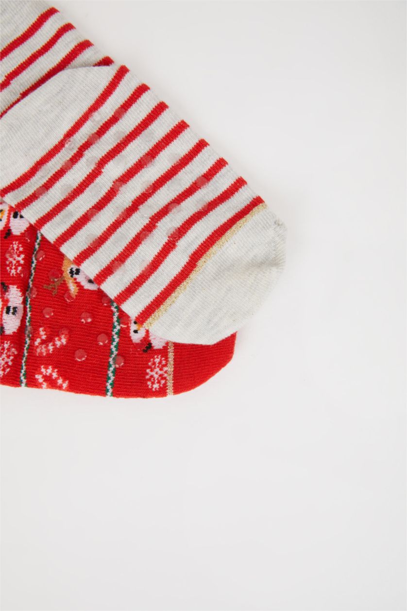 Baby Girl Karma Baby Girl Christmas Themed Seamless 2 Piece Cotton Long Socks