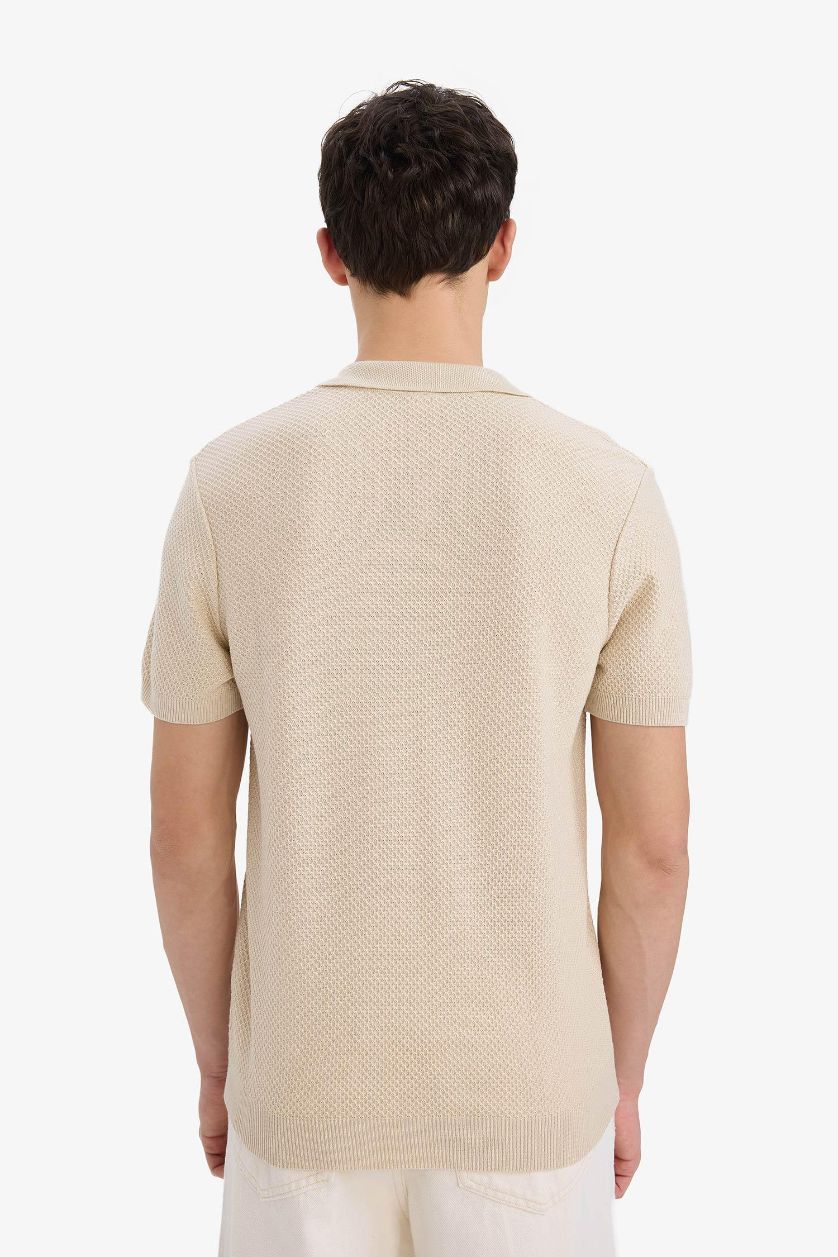 رجال بيج تيشيرت بولو نص كم قصة عادية برقبة بولو