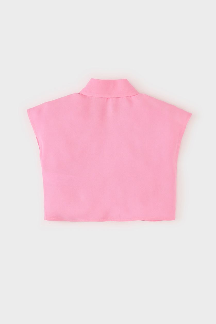 طفلة صغيرة زهري قميص نص كم بناتي قصة عادية