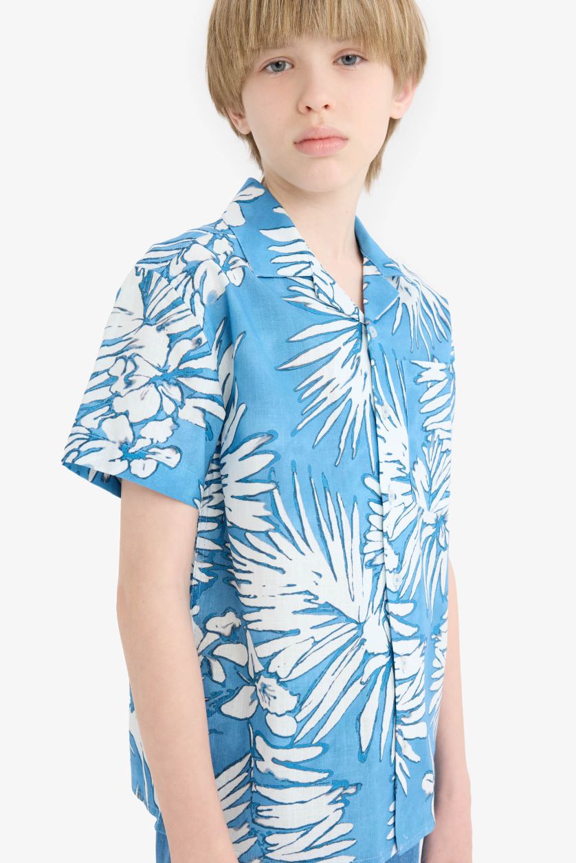 GARÇONS Bleu Chemises à manches courtes Col resort Garçon