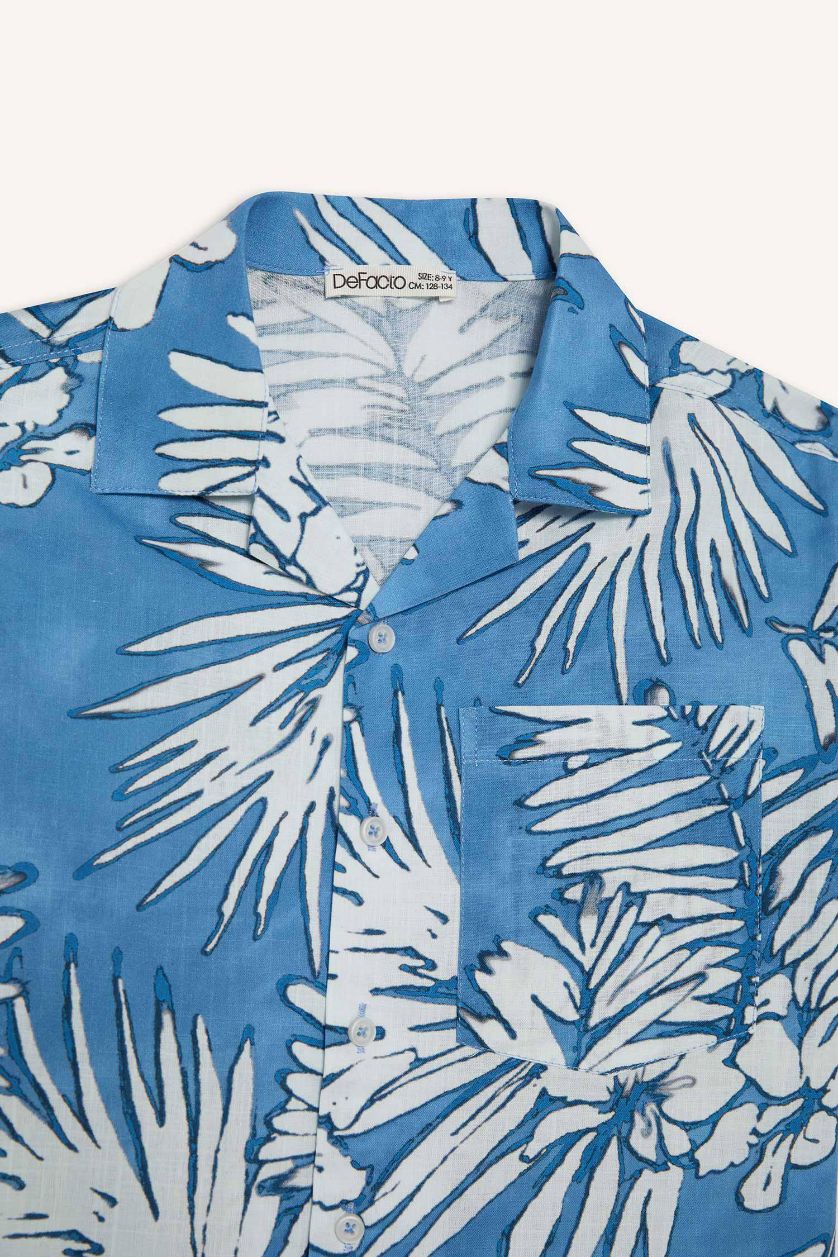 GARÇONS Bleu Chemises à manches courtes Col resort Garçon