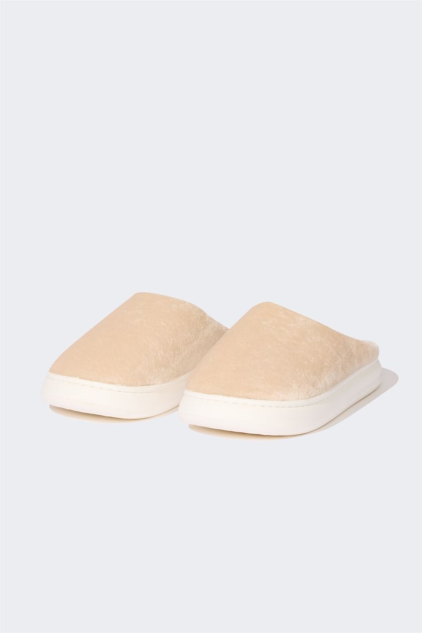 نساء أبيض شبشب بيت نسائي بكعب مسطح