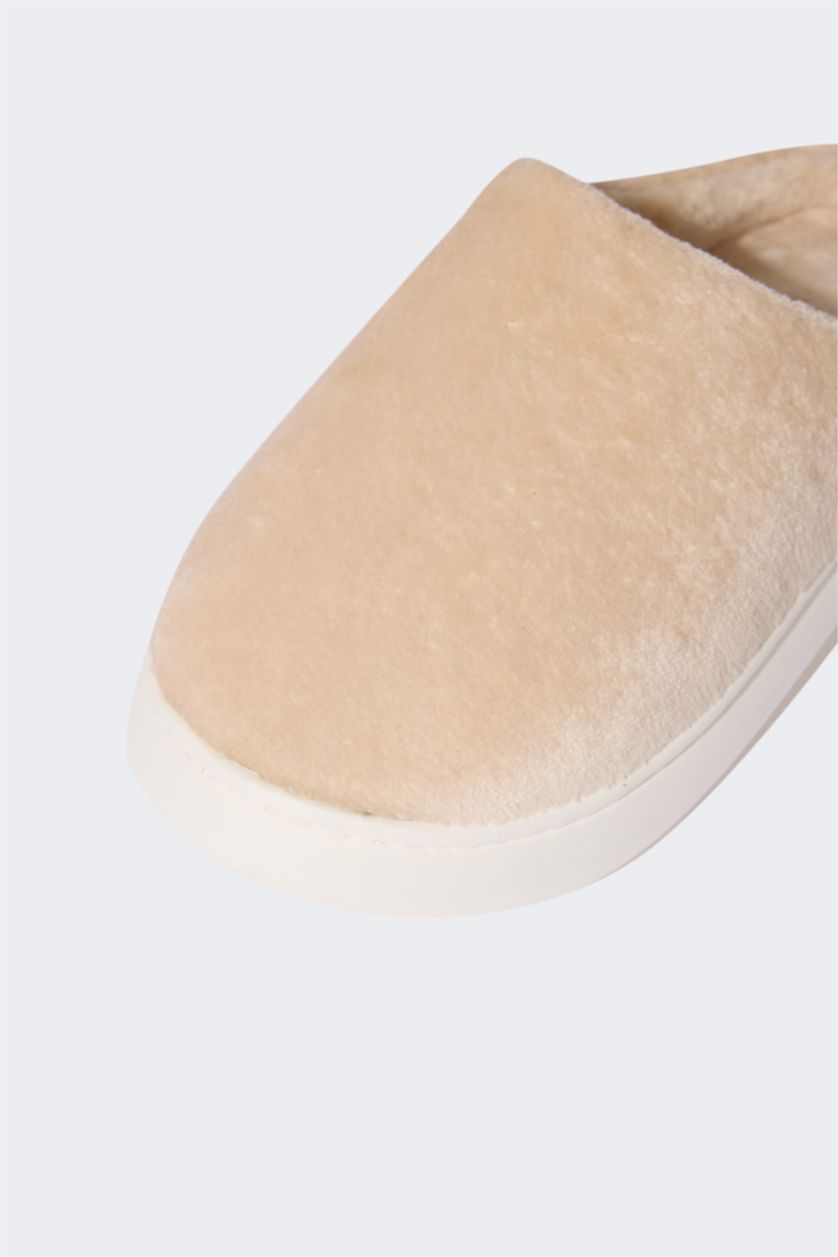 نساء أبيض شبشب بيت نسائي بكعب مسطح