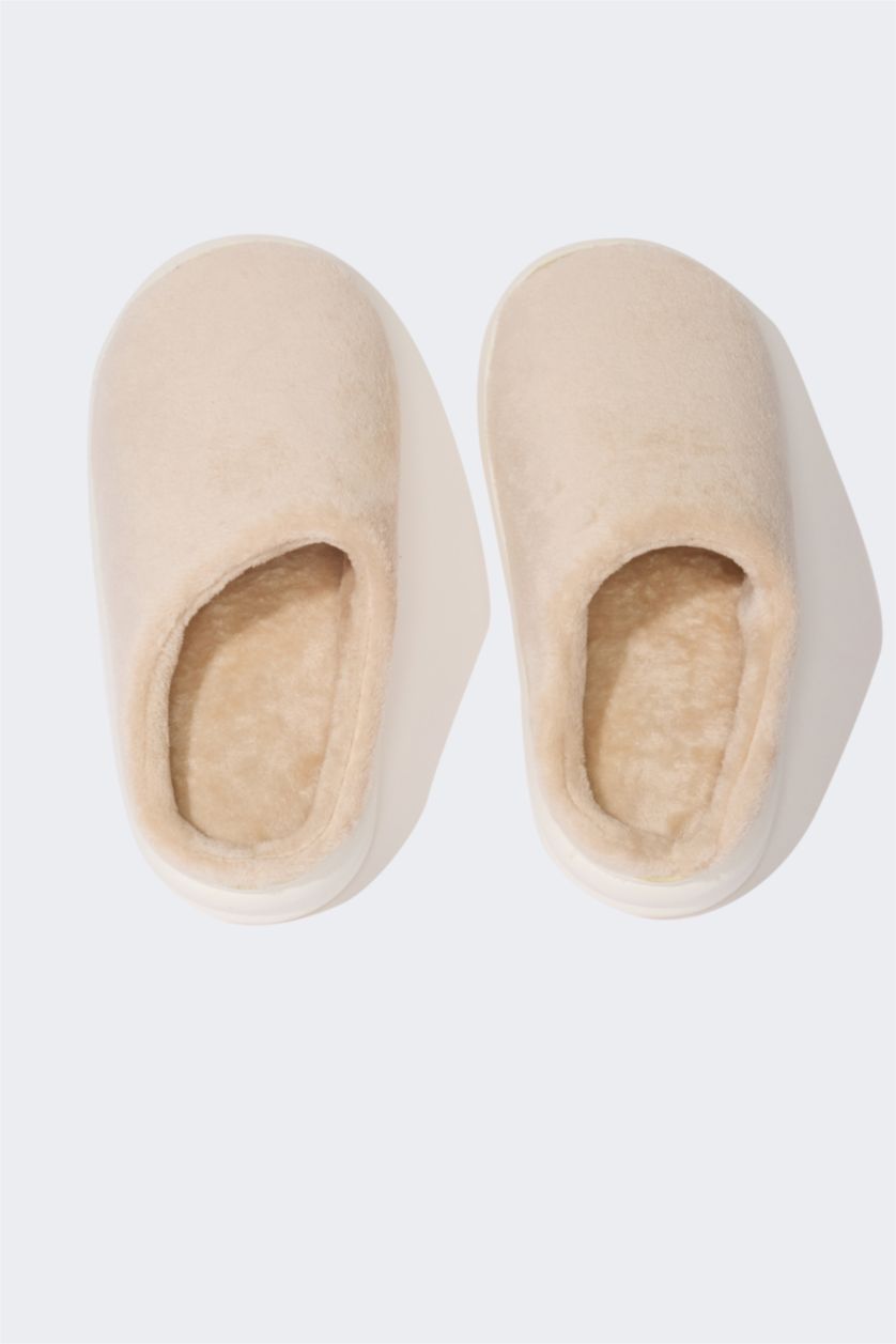 نساء أبيض شبشب بيت نسائي بكعب مسطح