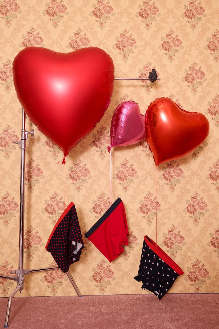 رجال كحلي بوكسر قصة عادية وطبعة قلب - 3 قطع