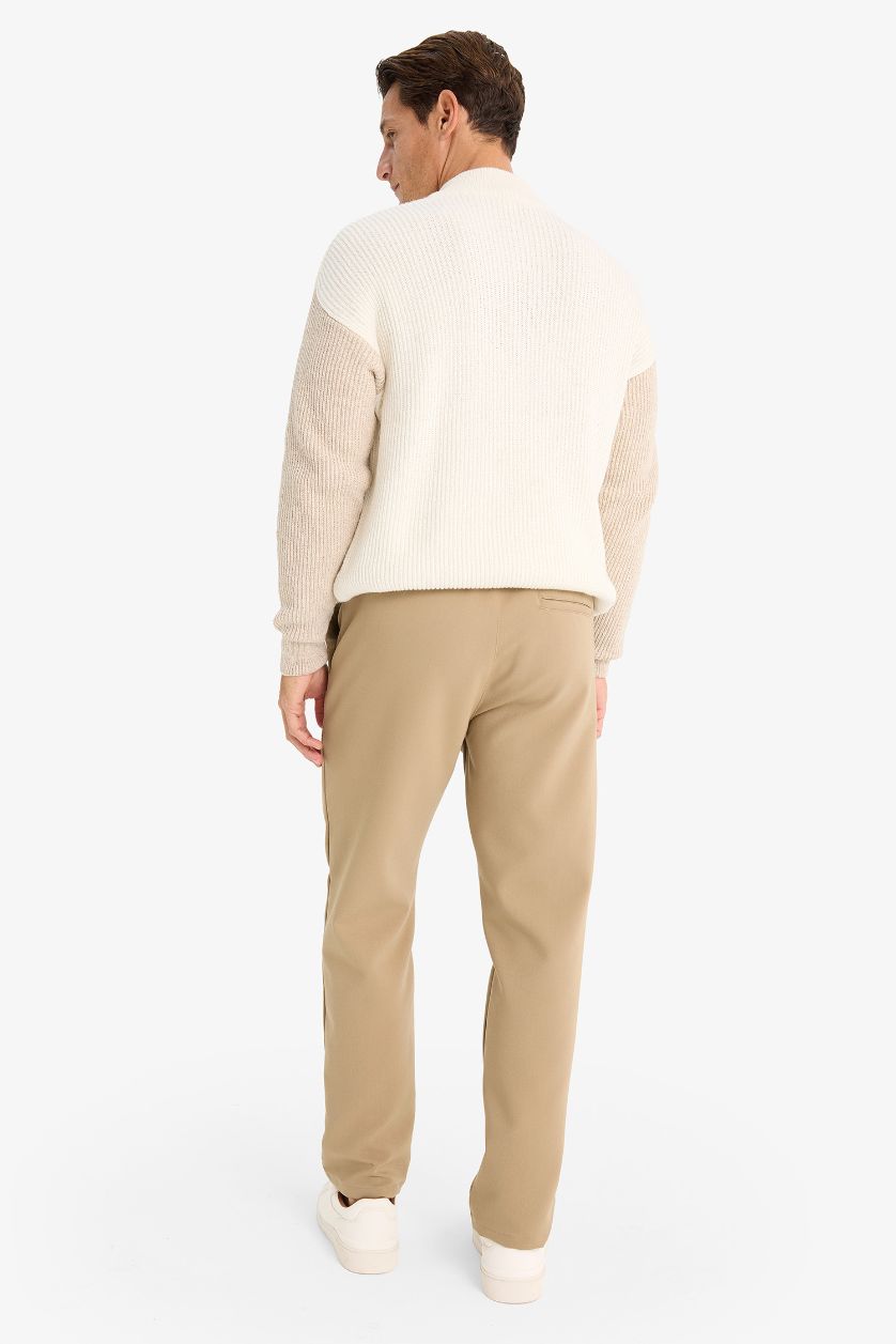 رجال بيج سروال بقصة عادية و بجيب