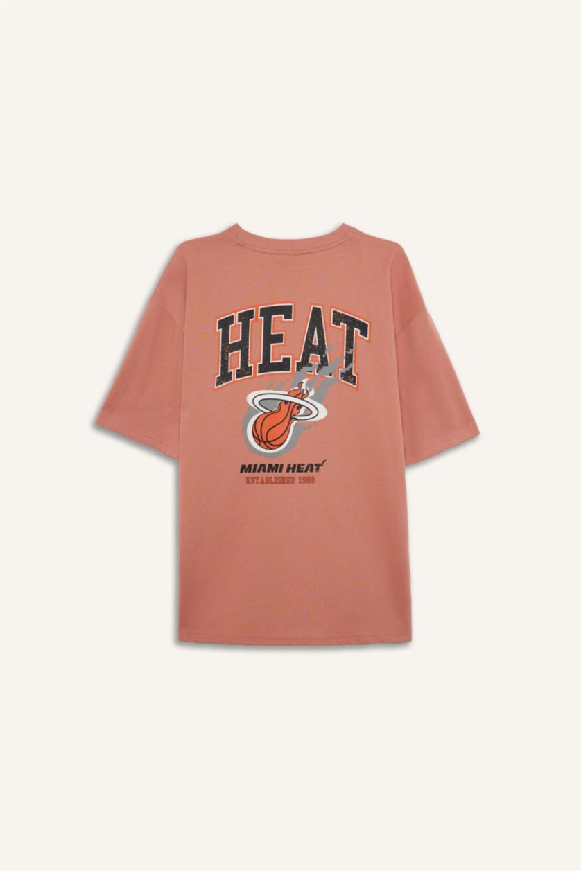MAN Rose DeFactoFit NBA Miami Heat Oversize Fit T-Shirt