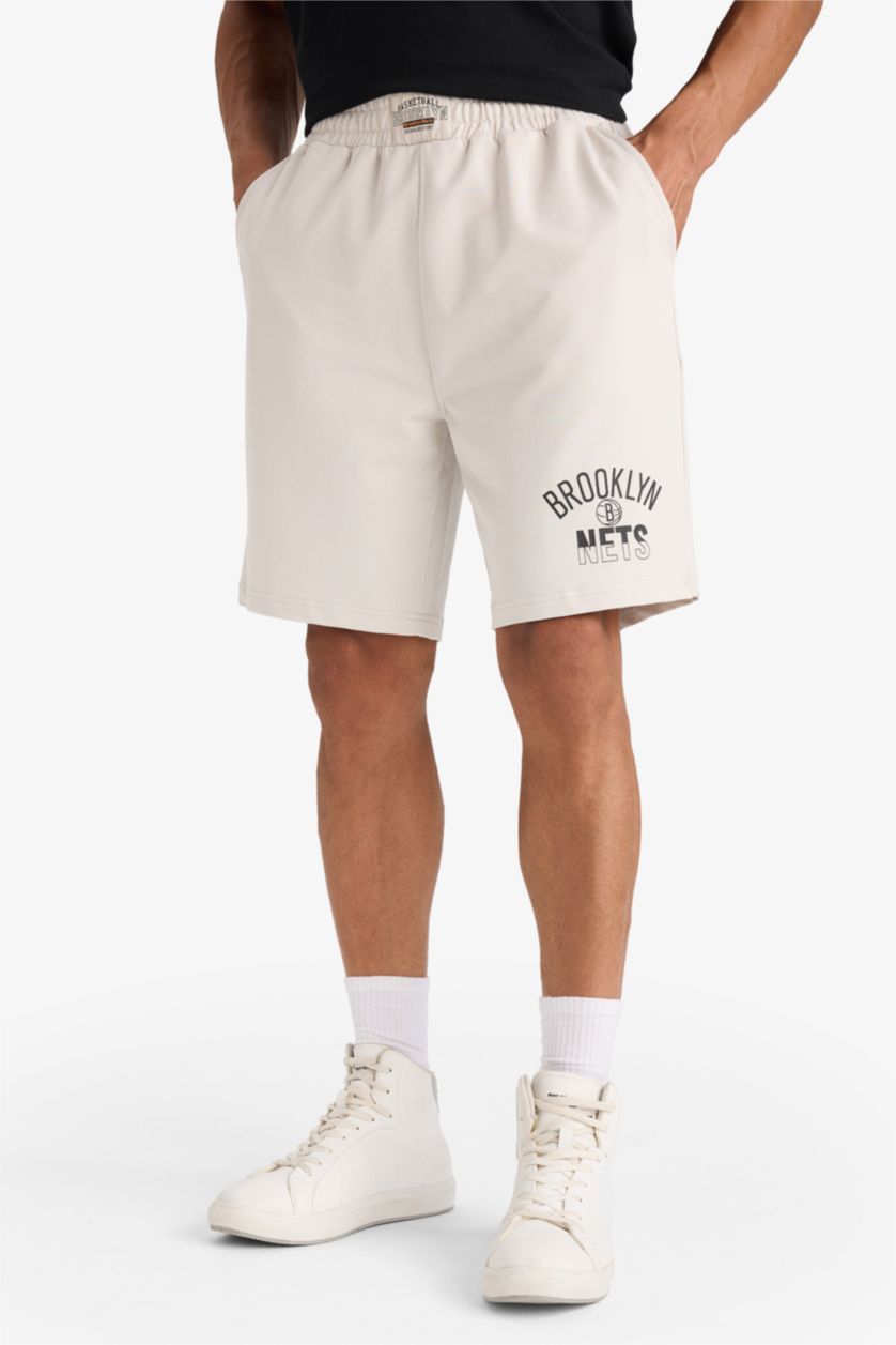 MAN Stone DeFactoFit NBA Brooklyn Nets Standard Fit Shorts