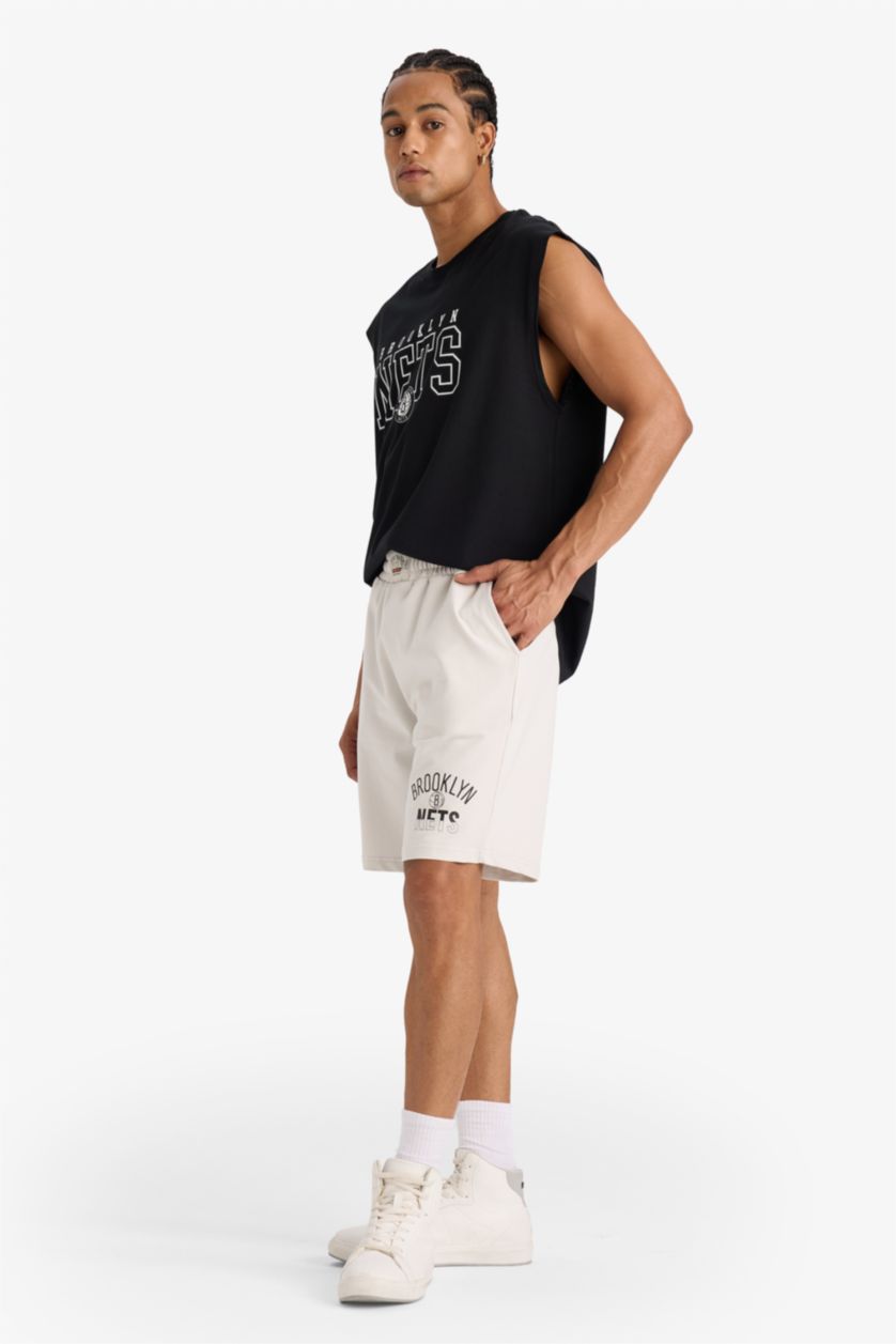 MAN Stone DeFactoFit NBA Brooklyn Nets Standard Fit Shorts