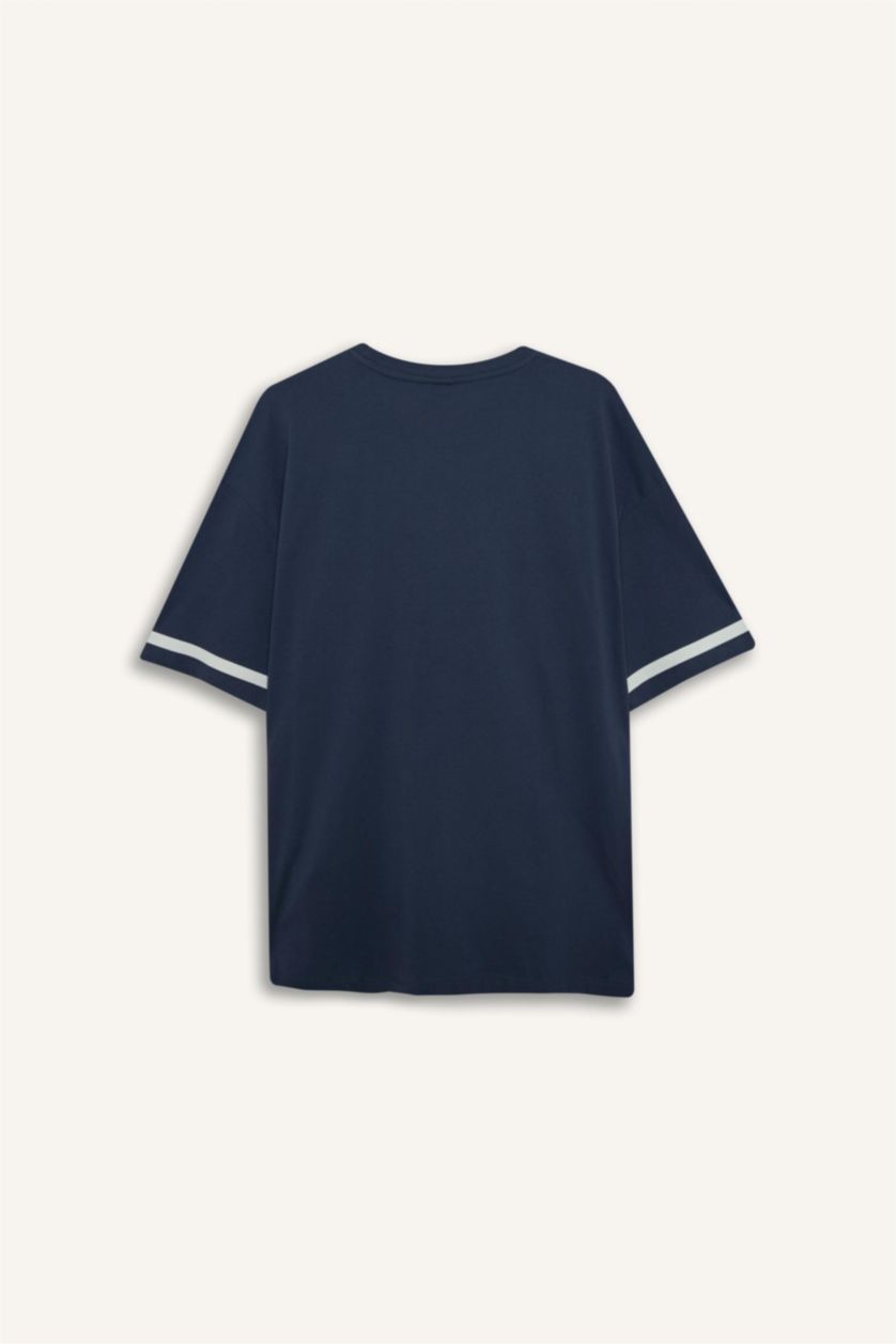 MAN NAVY Oversize Fit Short Sleeve T-Shirt