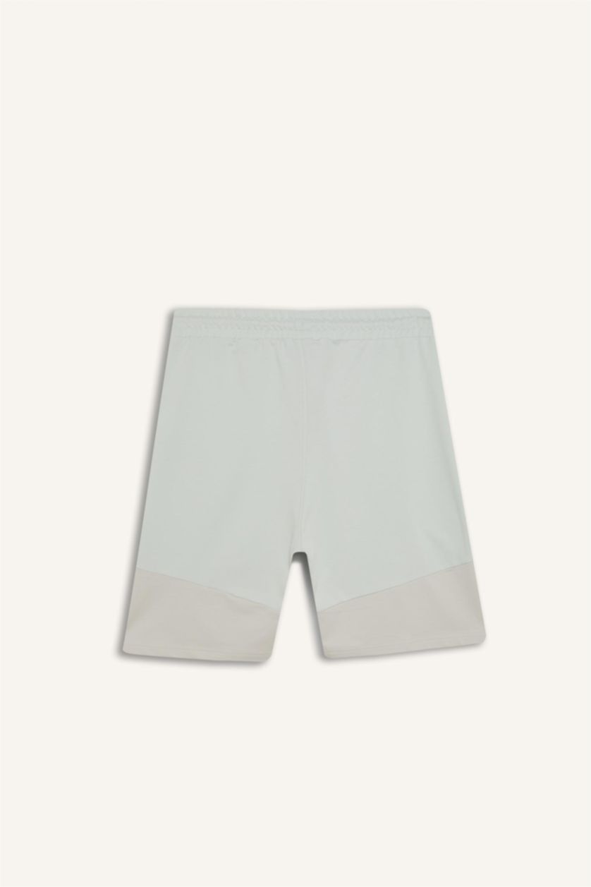 MAN Light Blue DeFactoFit NBA Los Angeles Lakers Standard Fit Shorts