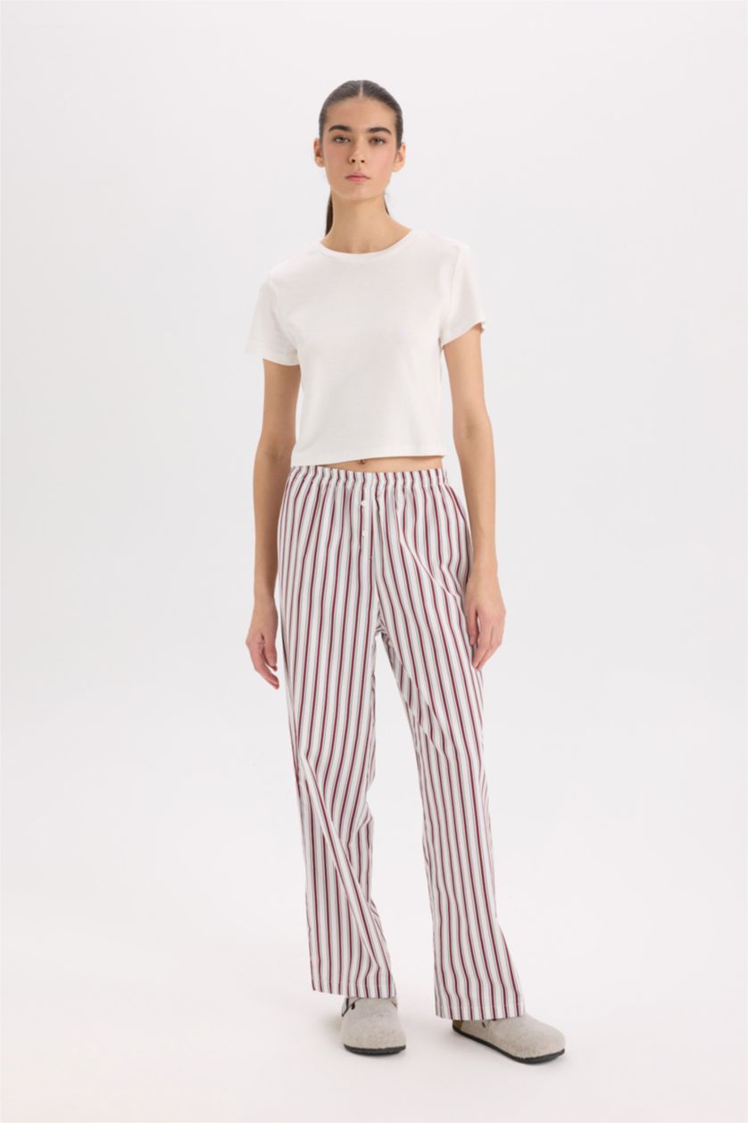 WOMAN Ecru Regular Fit Bottom
