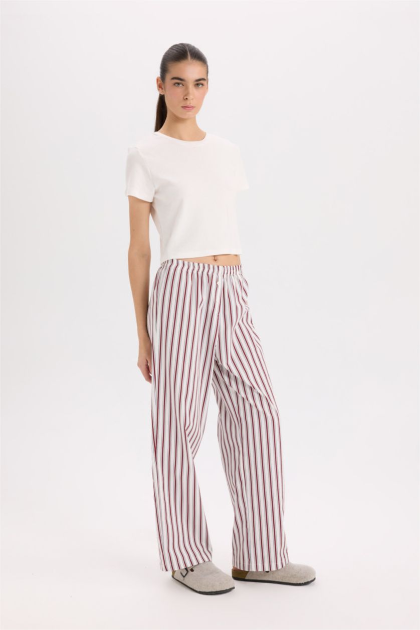 WOMAN Ecru Regular Fit Bottom
