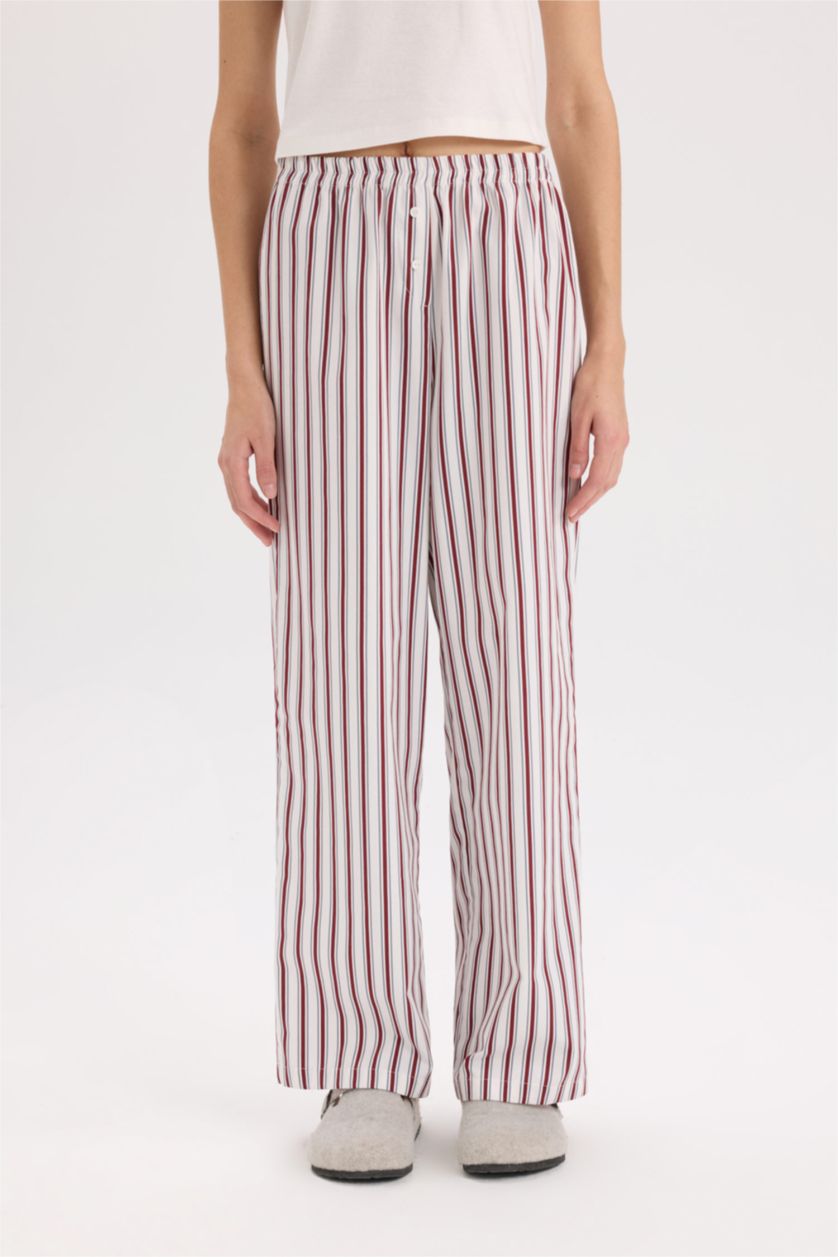WOMAN Ecru Regular Fit Bottom