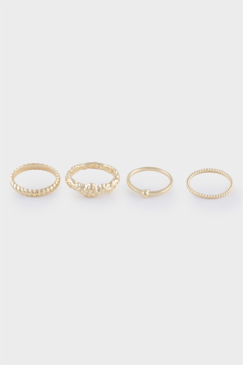 WOMAN GOLD Woman 4 Piece Gold Rings