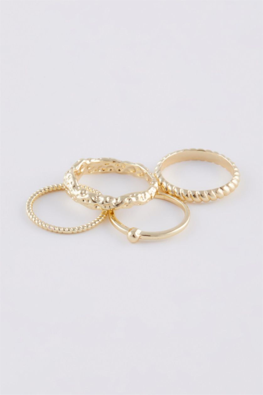 WOMAN GOLD Woman 4 Piece Gold Rings