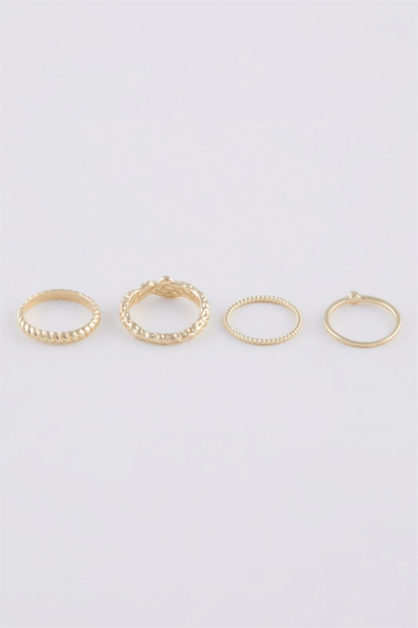 WOMAN GOLD Woman 4 Piece Gold Rings