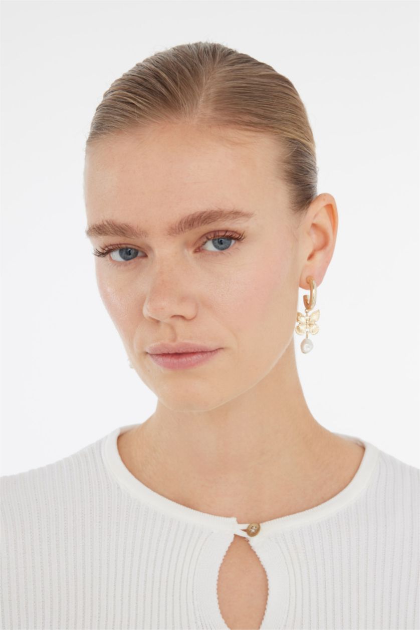 Kadın Altın Kadın 3'lü Gold Küpe