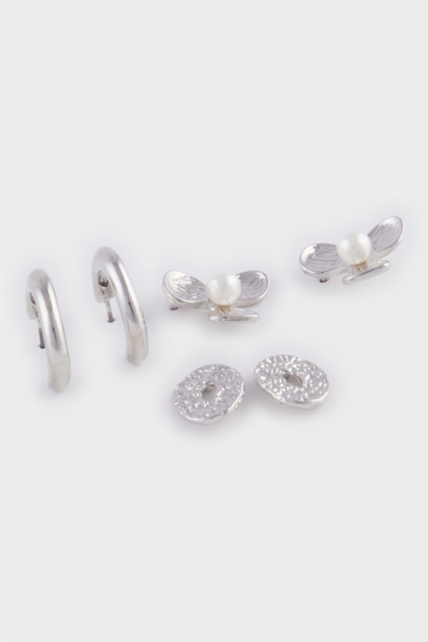 Kadın Karma Kadın 3'lü Silver Küpe