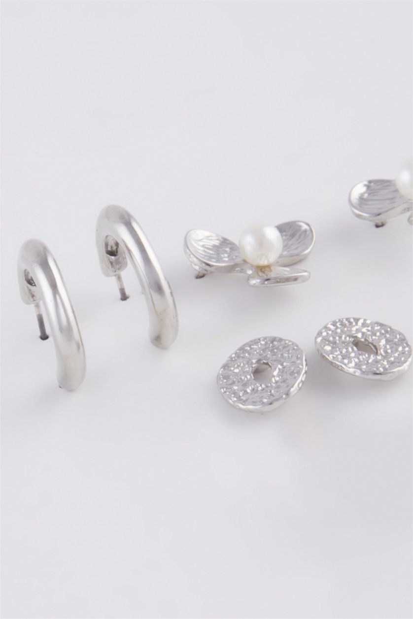 Kadın Karma Kadın 3'lü Silver Küpe