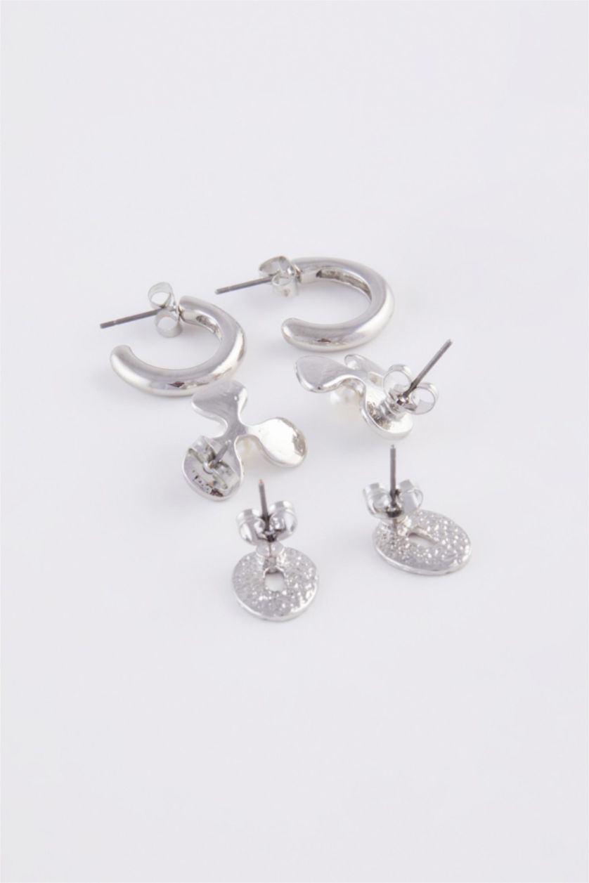 Kadın Karma Kadın 3'lü Silver Küpe