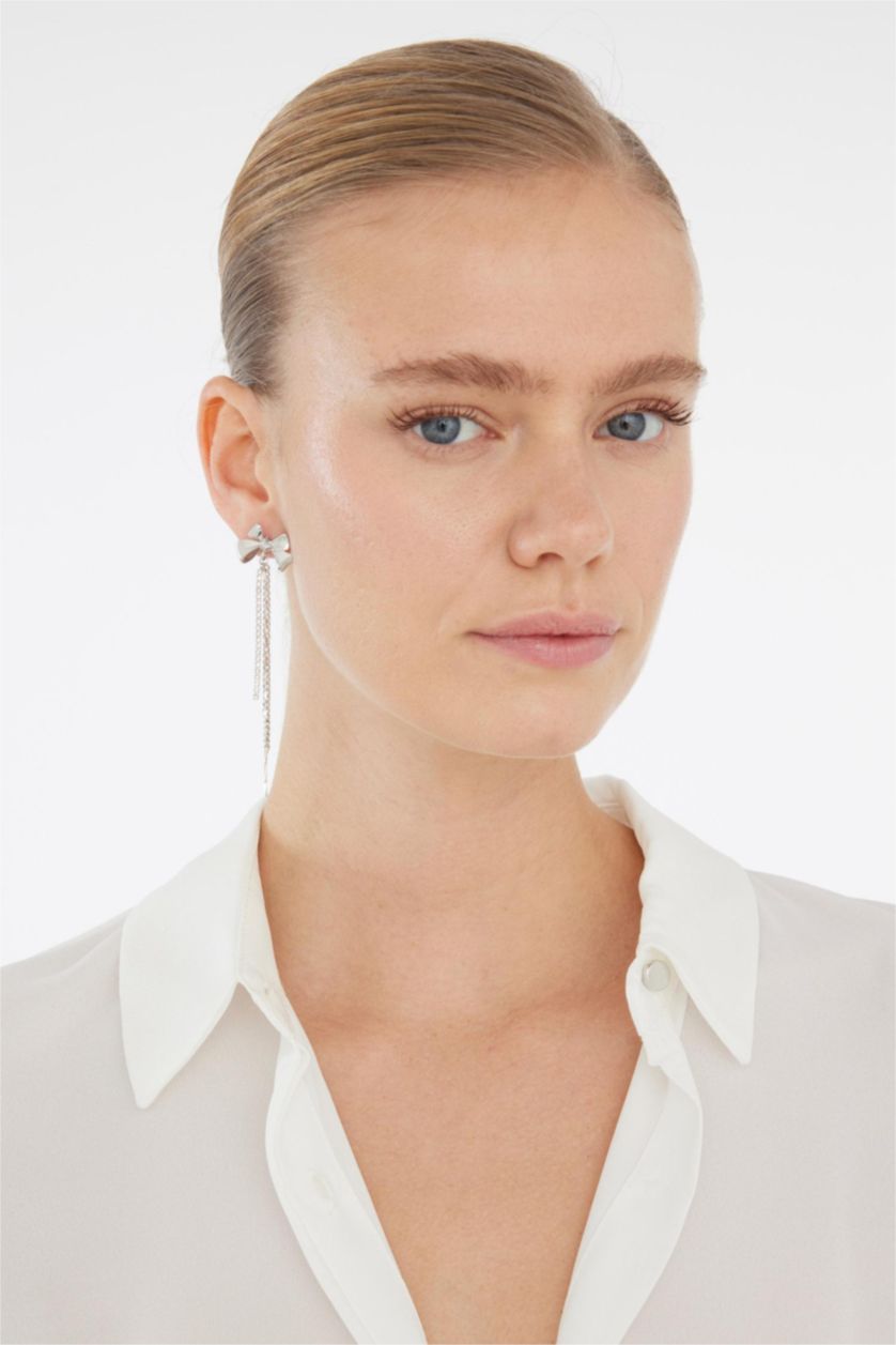 Kadın Gümüş Kadın 2'li Silver Küpe