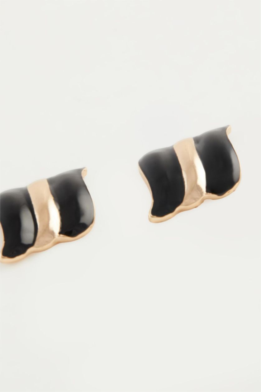 Женщины Разноцветный Женские серьги, черные и золотые