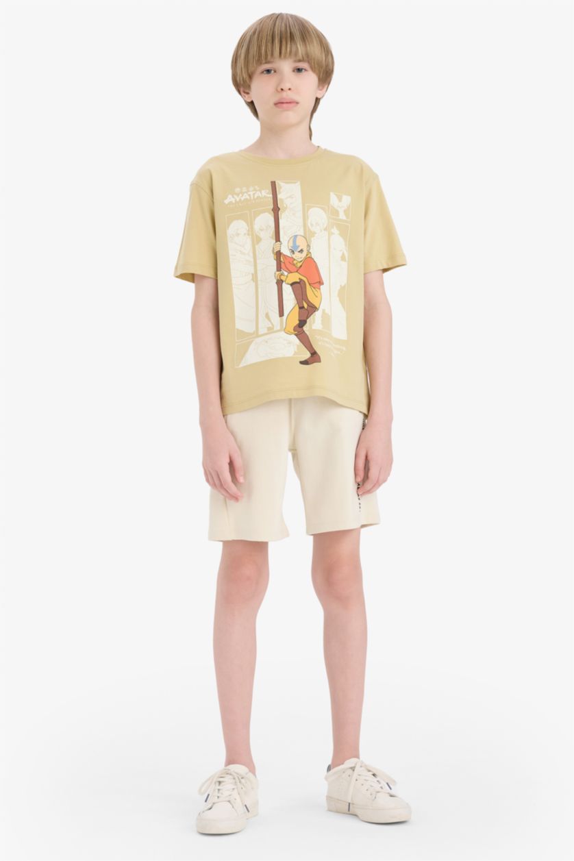 Boys & Teens Lıght Mustard Boy Avatar the Last Airbender Crew Neck T-Shirt