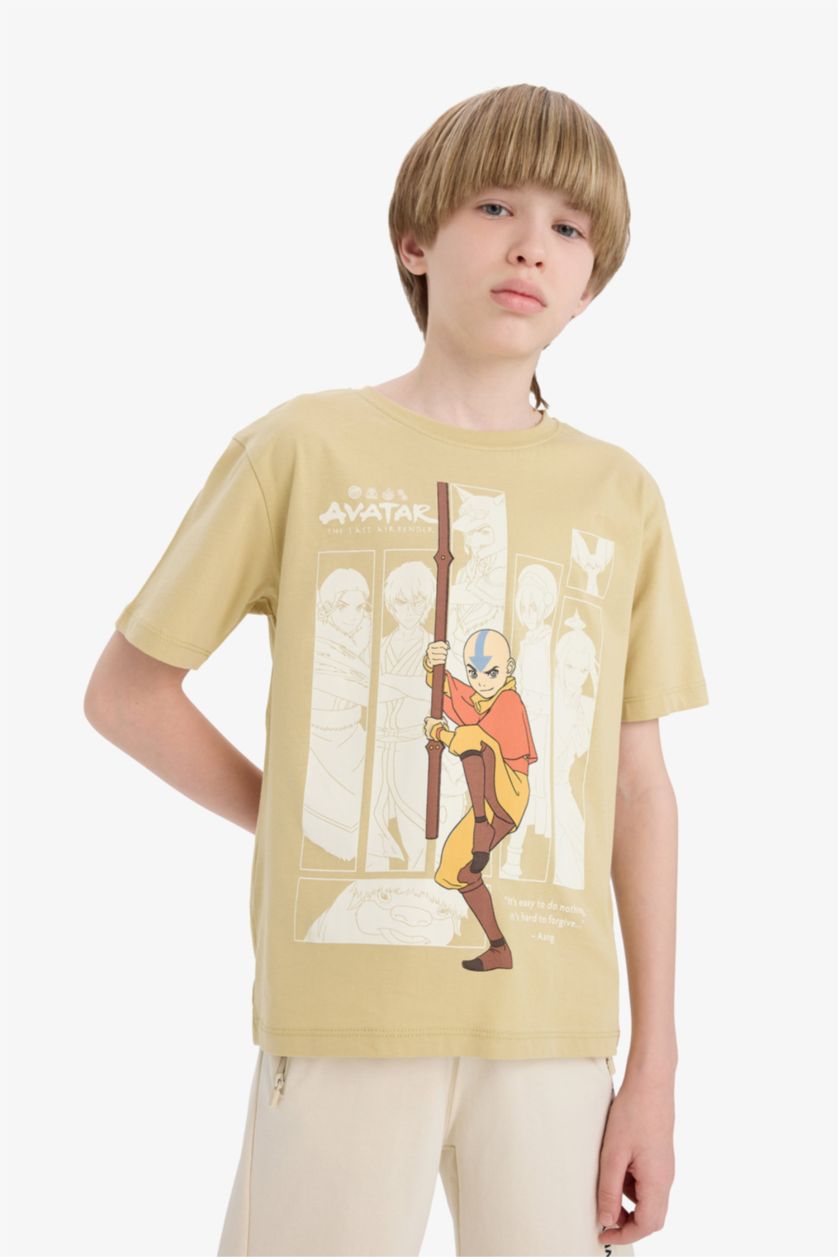 Boys & Teens Lıght Mustard Boy Avatar the Last Airbender Crew Neck T-Shirt