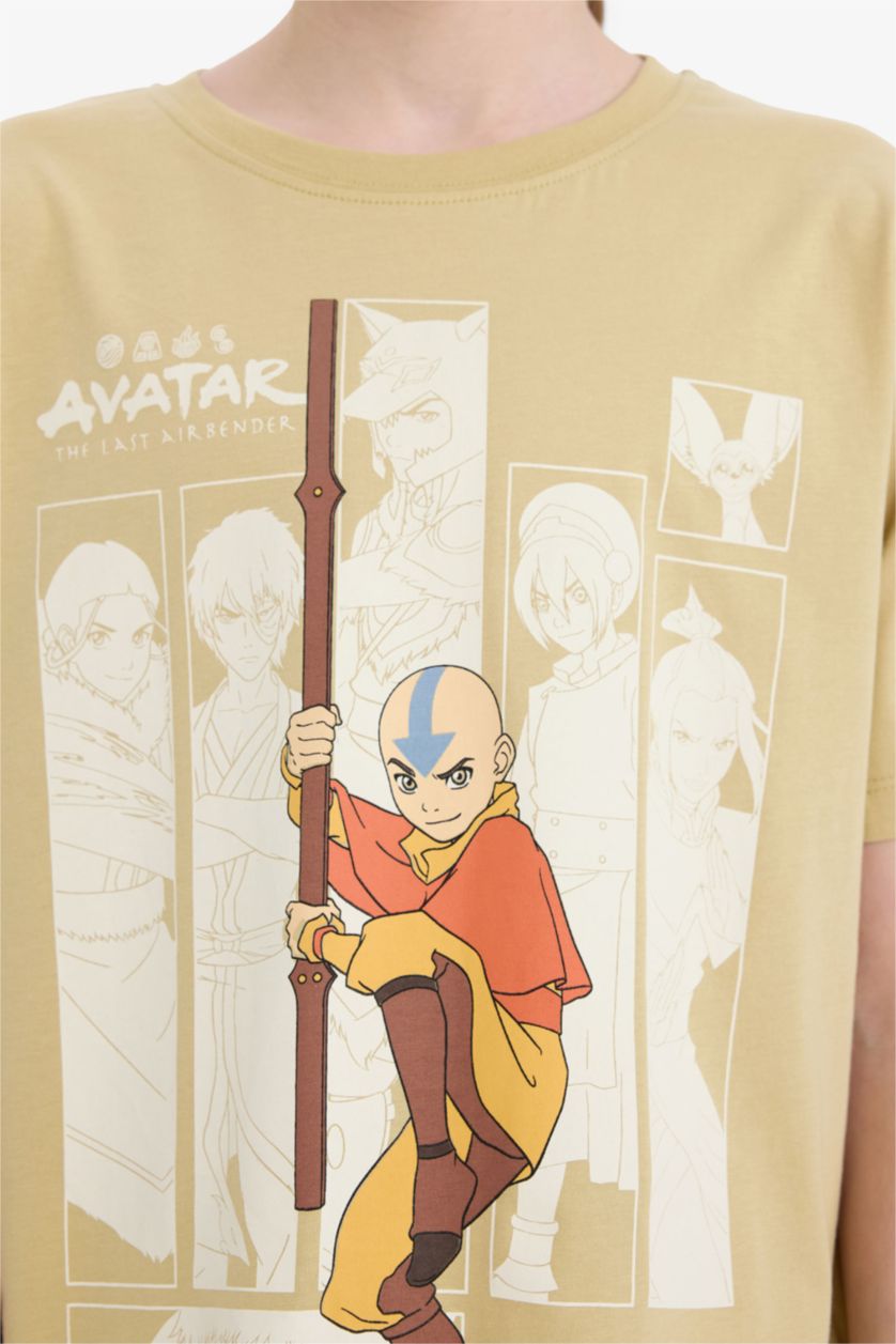 Boys & Teens Lıght Mustard Boy Avatar the Last Airbender Crew Neck T-Shirt
