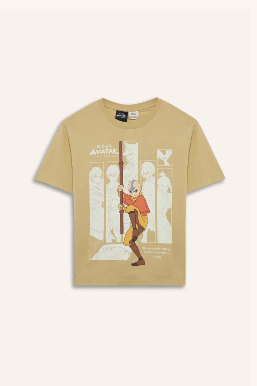 Boys & Teens Lıght Mustard Boy Avatar the Last Airbender Crew Neck T-Shirt