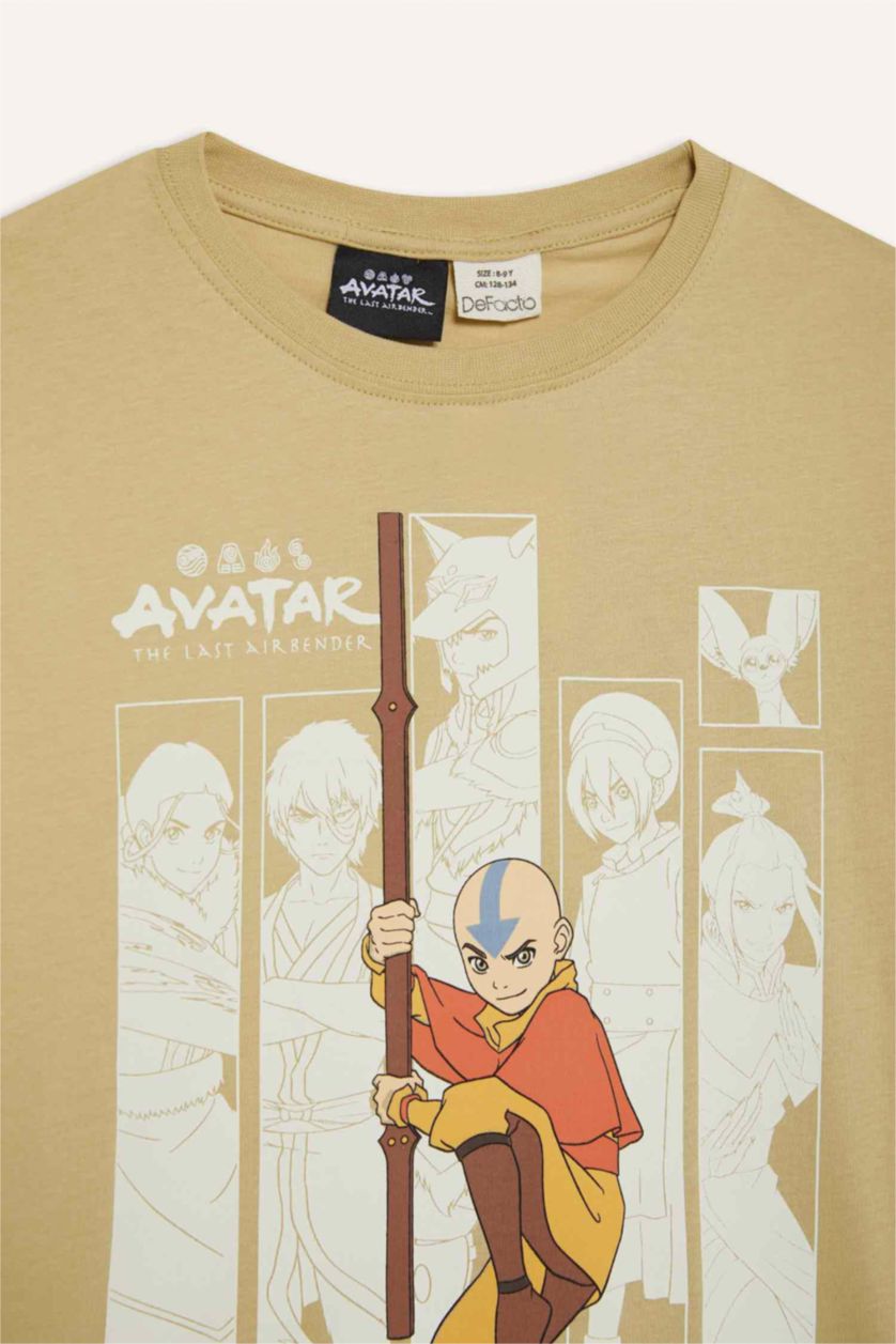 Boys & Teens Lıght Mustard Boy Avatar the Last Airbender Crew Neck T-Shirt