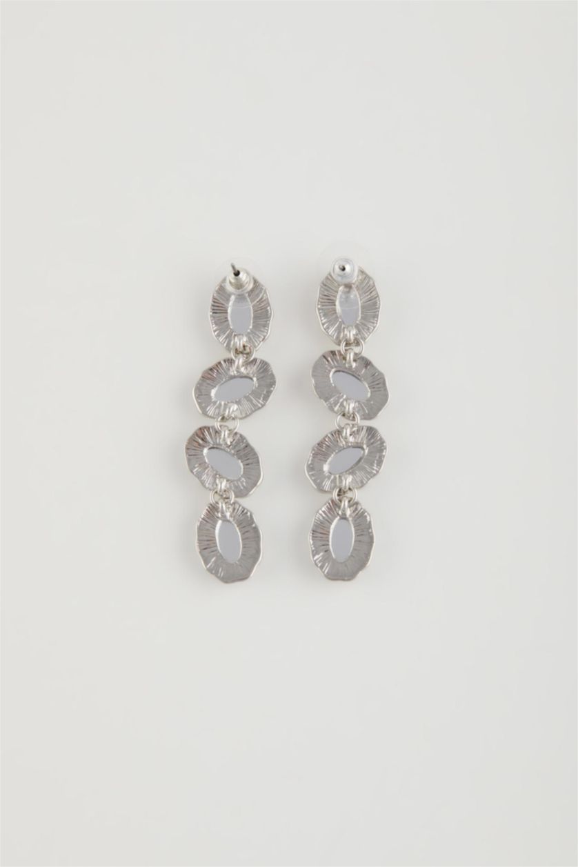 Kadın Karma Kadın Parlak Taşlı Silver Küpe