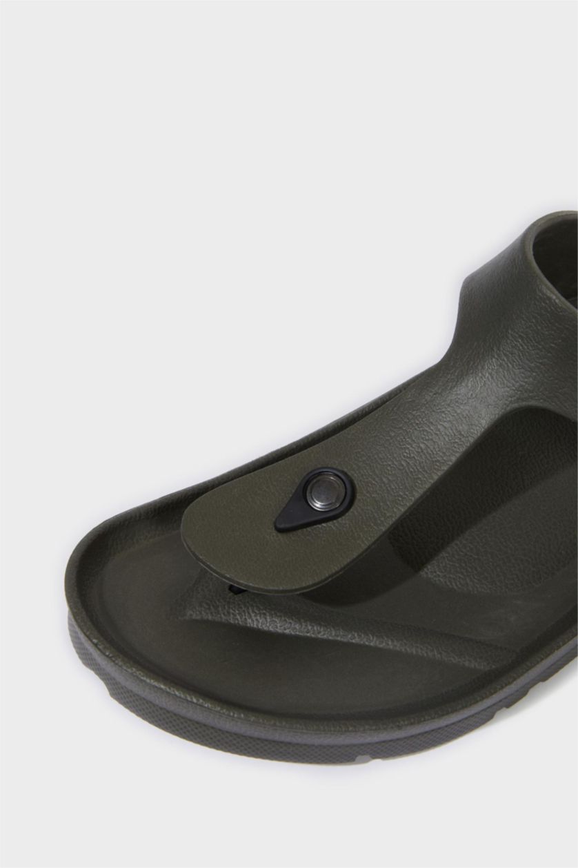 Erkek Haki Erkek Düz Taban Eva Parmak Arası Terlik