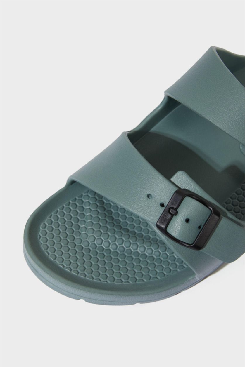 رجال أخضر شبشب رجالي إيفا بكعب مسطح بشريط مزدوج