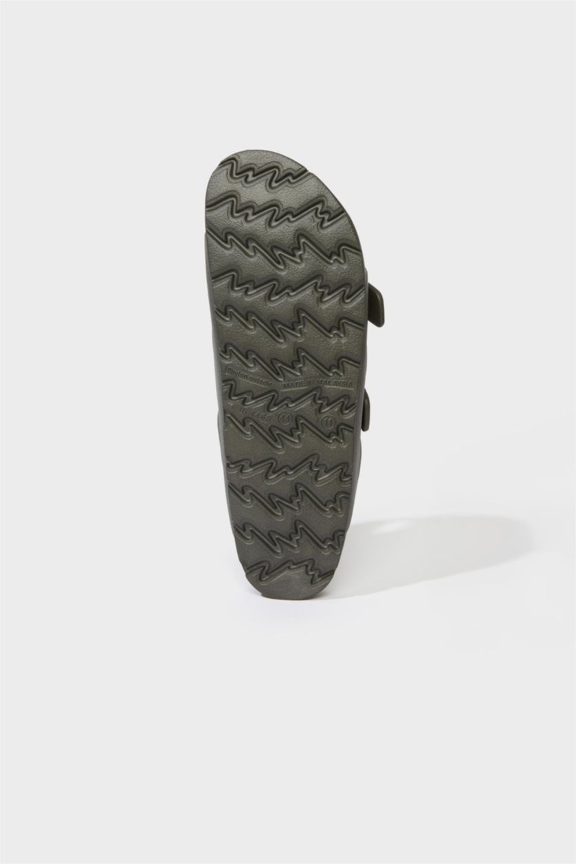 رجال كاكي شبشب رجالي إيفا بكعب مسطح بشريط مزدوج