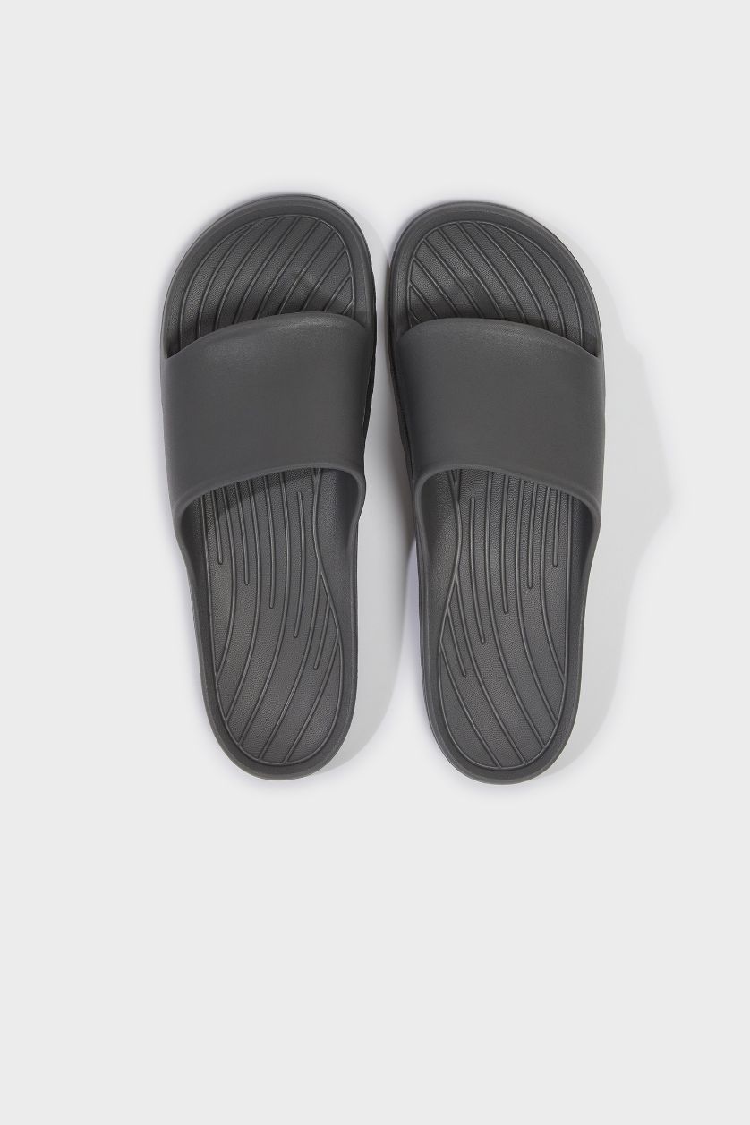 رجال رمادي شبشب رجالي إيفا بكعب مسطح بشريط مفرد