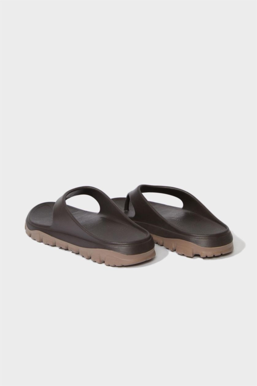 Erkek Vizon Erkek Düz Taban Eva Terlik